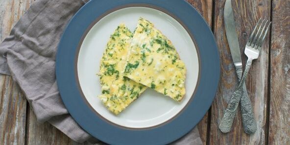omlett zöldekkel a dukan diétához